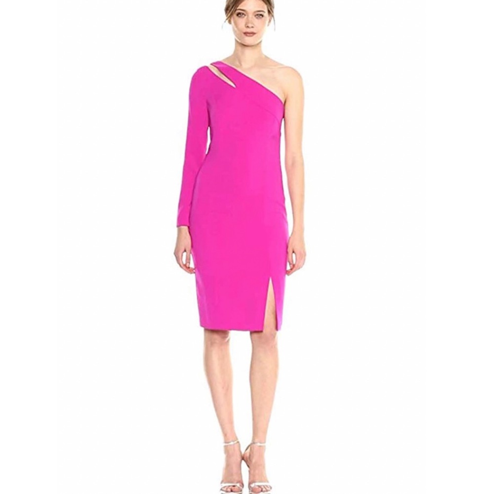 Laundry One-Shoulder Dress, Pink, Size 2